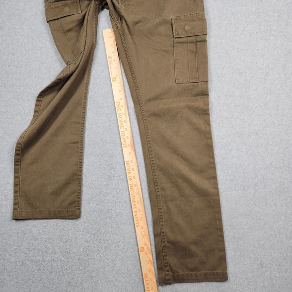 Loser Machine Cargo Pants Mens 34x32 Brown Canvas Baggy Skate Street Y2K - Picture 10 of 12